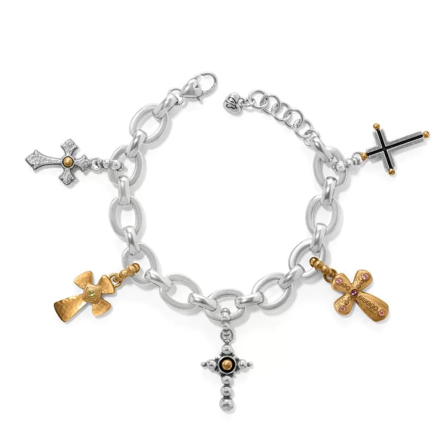 Majestic Cross Charm Bracelet