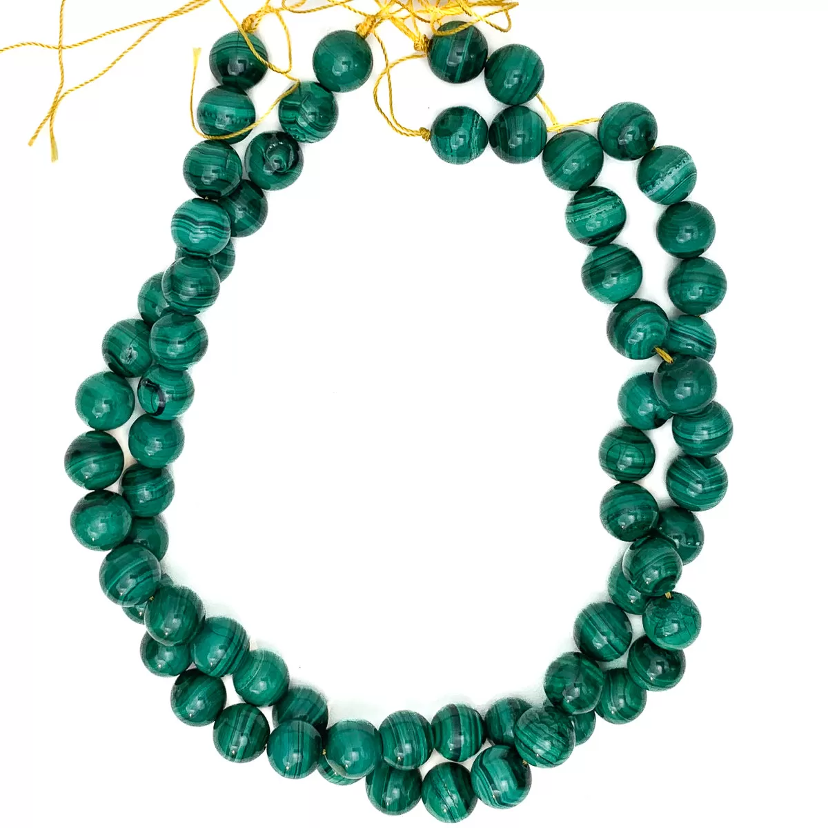 Malachite 12mm Smooth Rounds Bead Strand