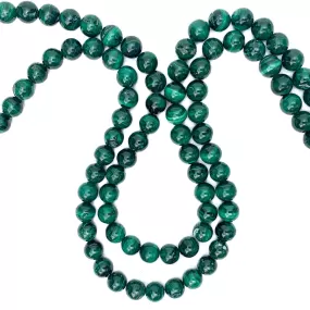 Malachite 8mm Smooth Rounds Bead Strand