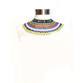 Malikia Short Beaded Bib Necklace 03