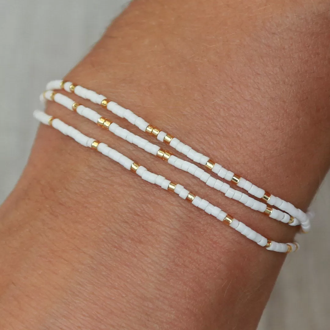 MIYUKI BRACELET SUMMER WHITE