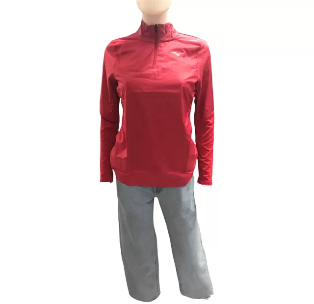 Mizuno women's technical running shirt half zip Active Hybrid Dry Ls Hz Woman J2GC1714 61 rose red