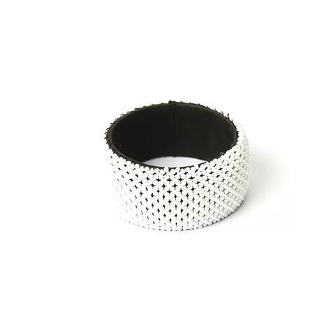 Moyo Beaded Bangle White