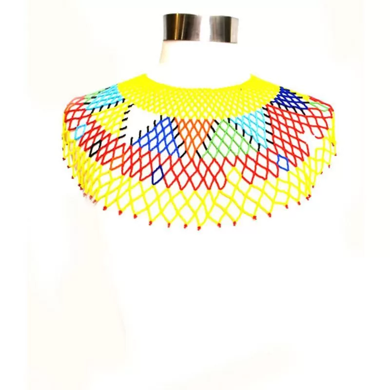 Niko Shoulder Beaded Multi Color Bib Necklace 04