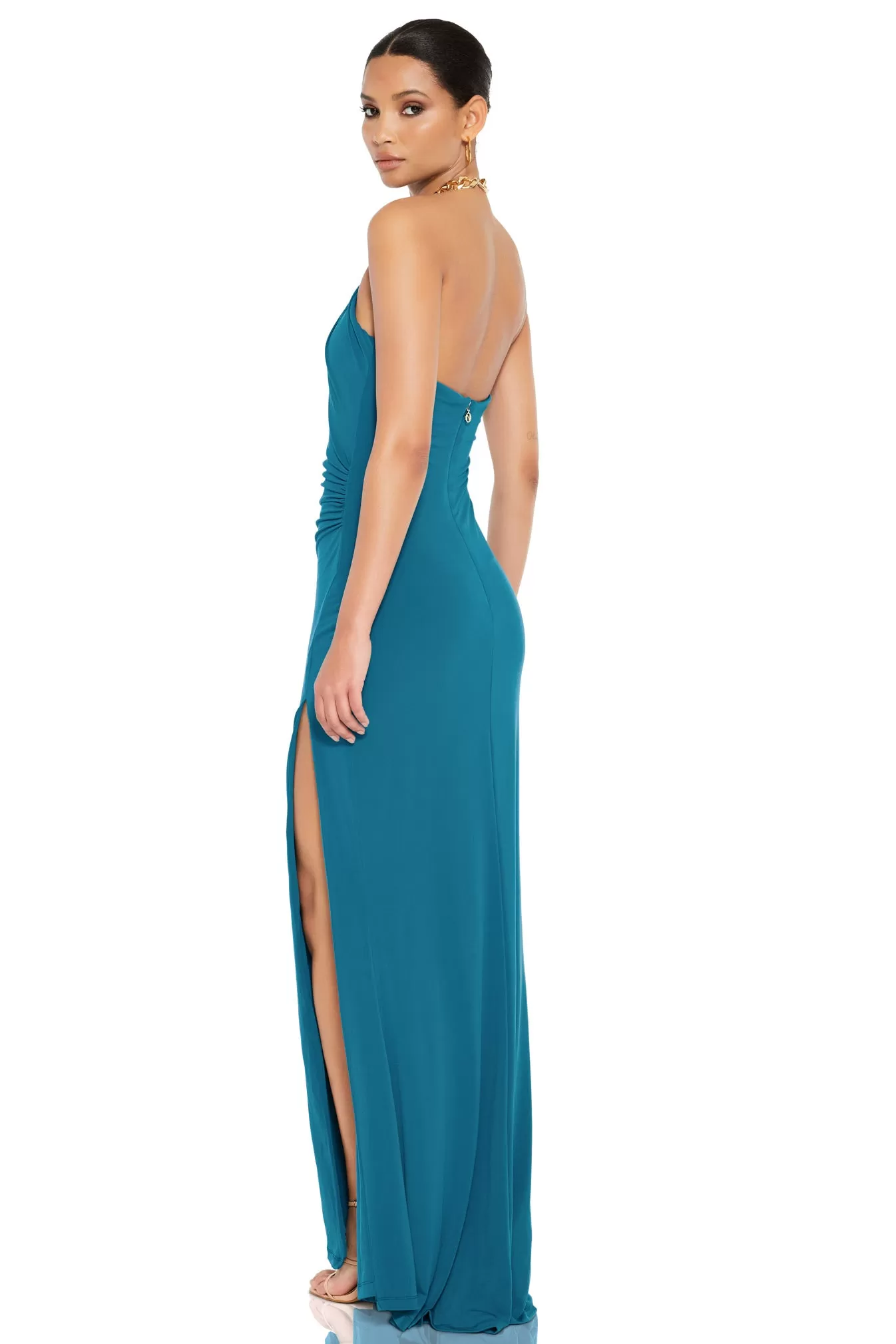 Nookie Captivate Halter Gown - Jade