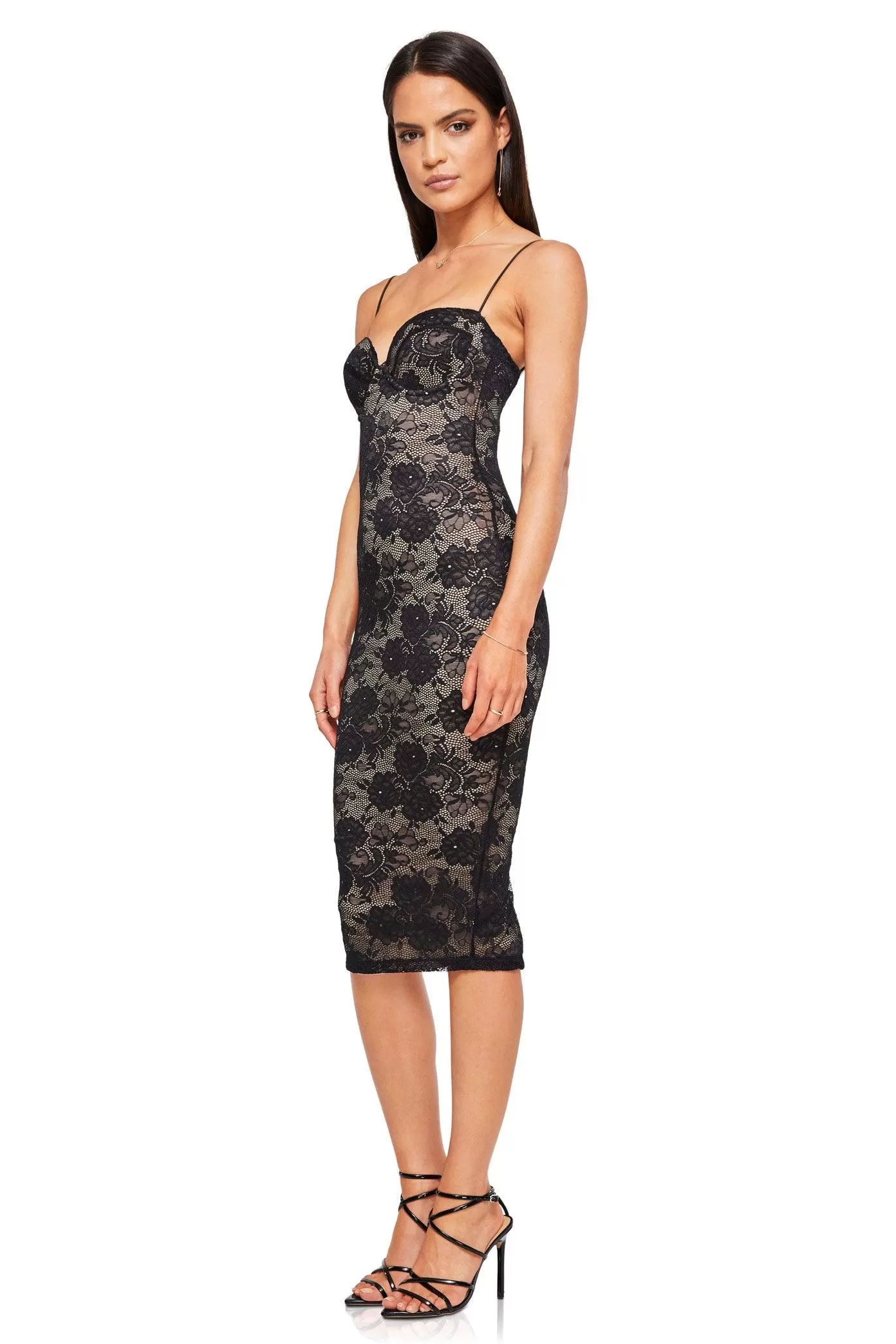 Nookie Heaven Midi Dress - Black