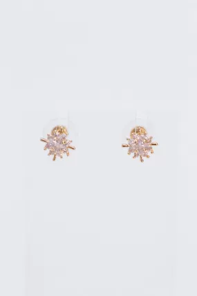 North Star Diamond Earrings, Gold