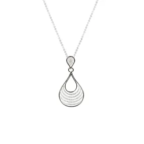 Pave Teardrop Pendant Necklace