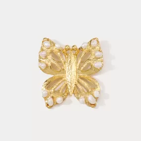 Pearl Butterfly Brooch