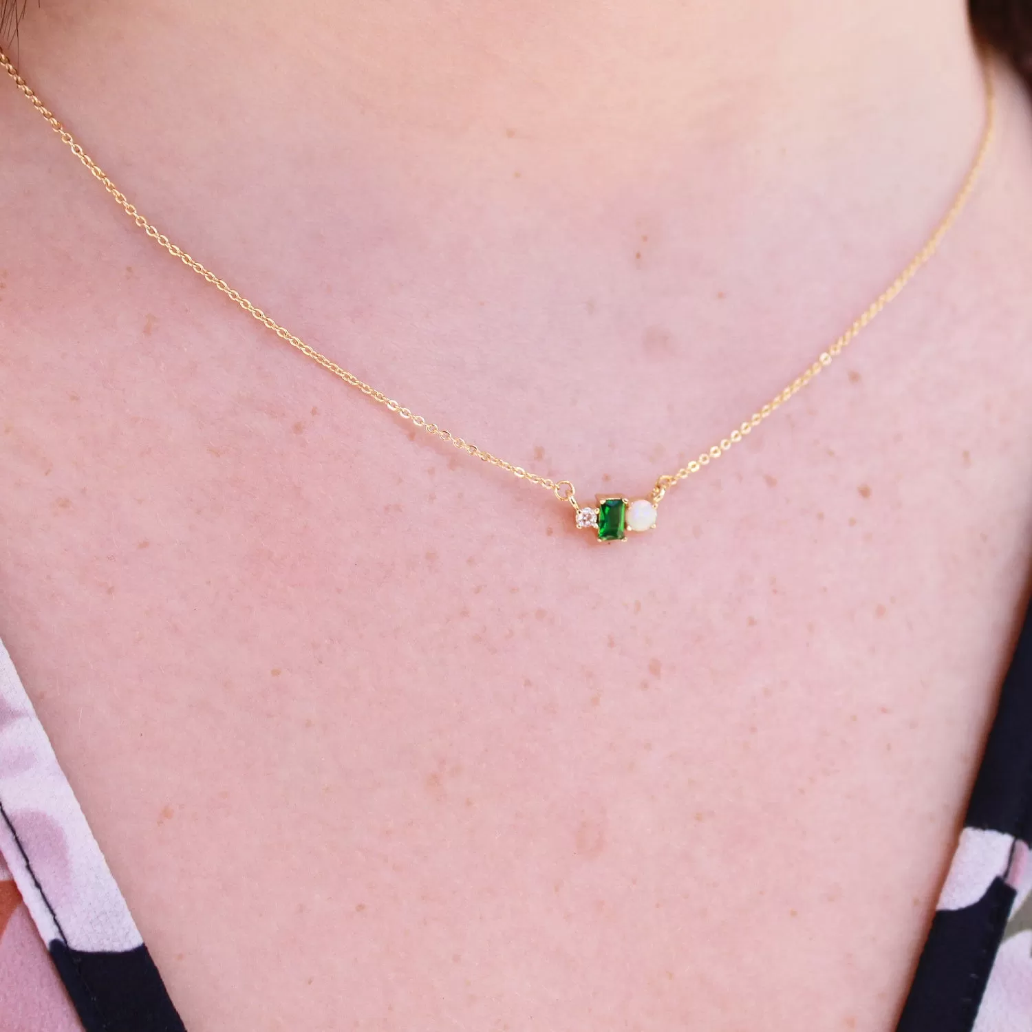 Petite Bel Emerald Necklace