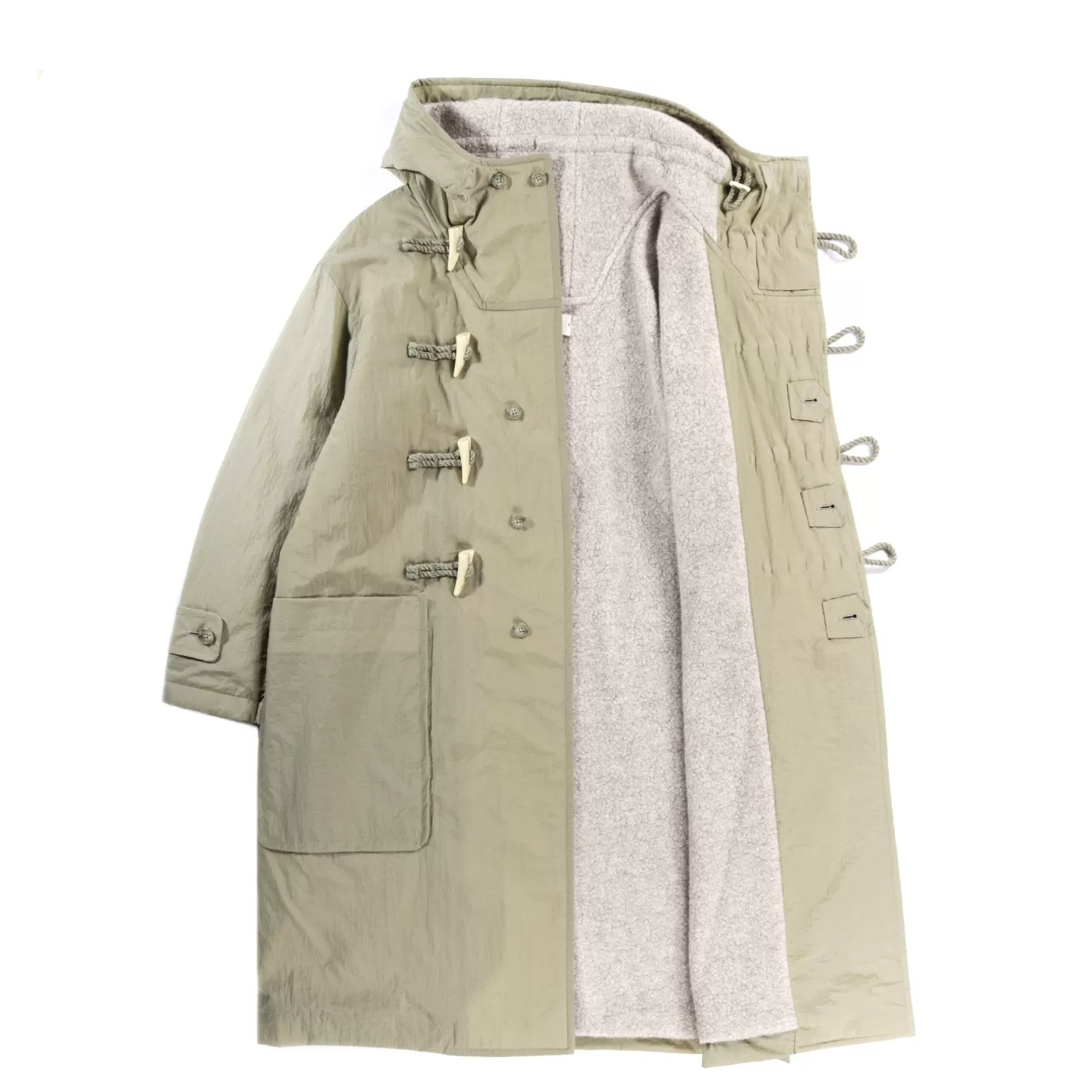 POLYPLOID DUFFLE COAT B LIGHT GREEN