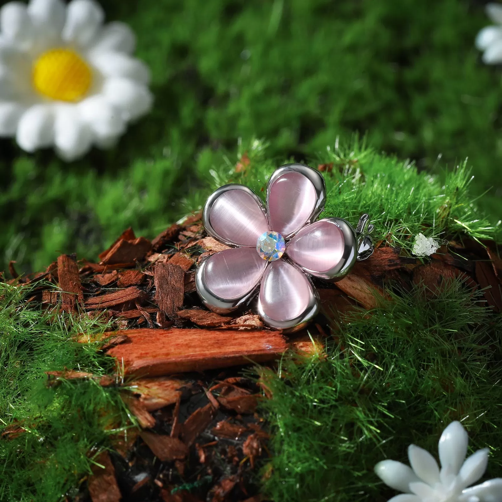 Purple Flower Brooch