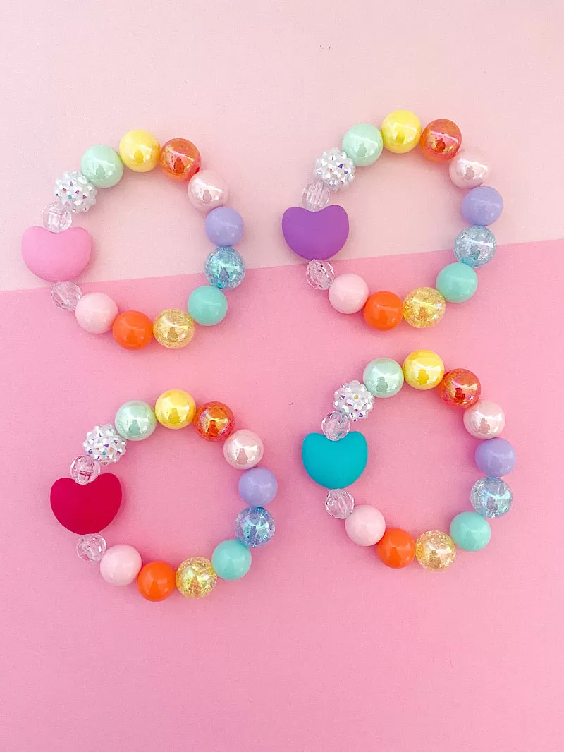 Rainbow Heart Valentine Bracelet