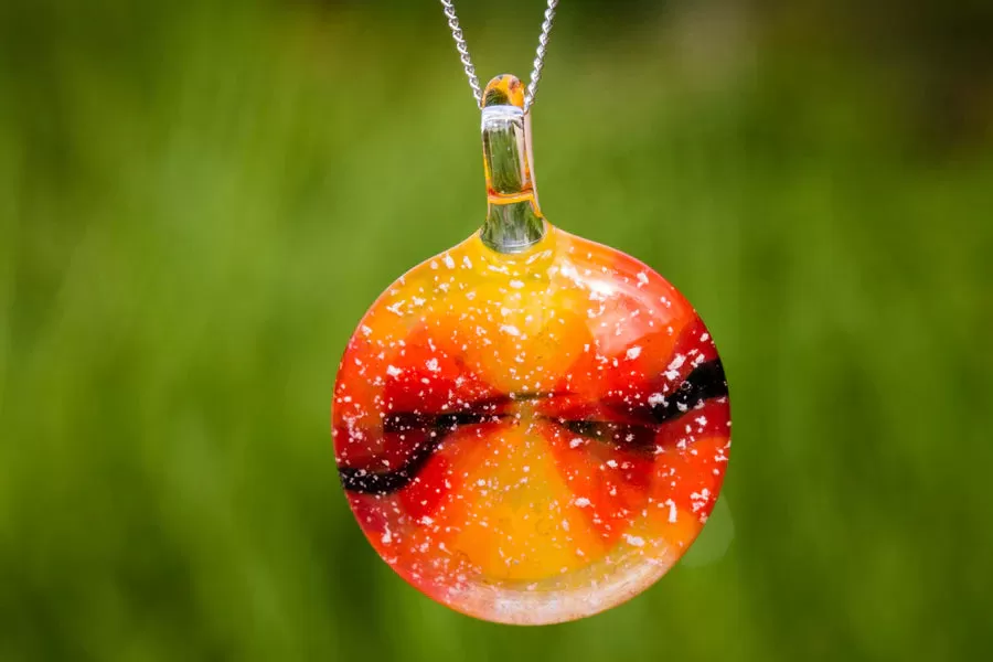 Setting Sun Pendant with Cremation Ash