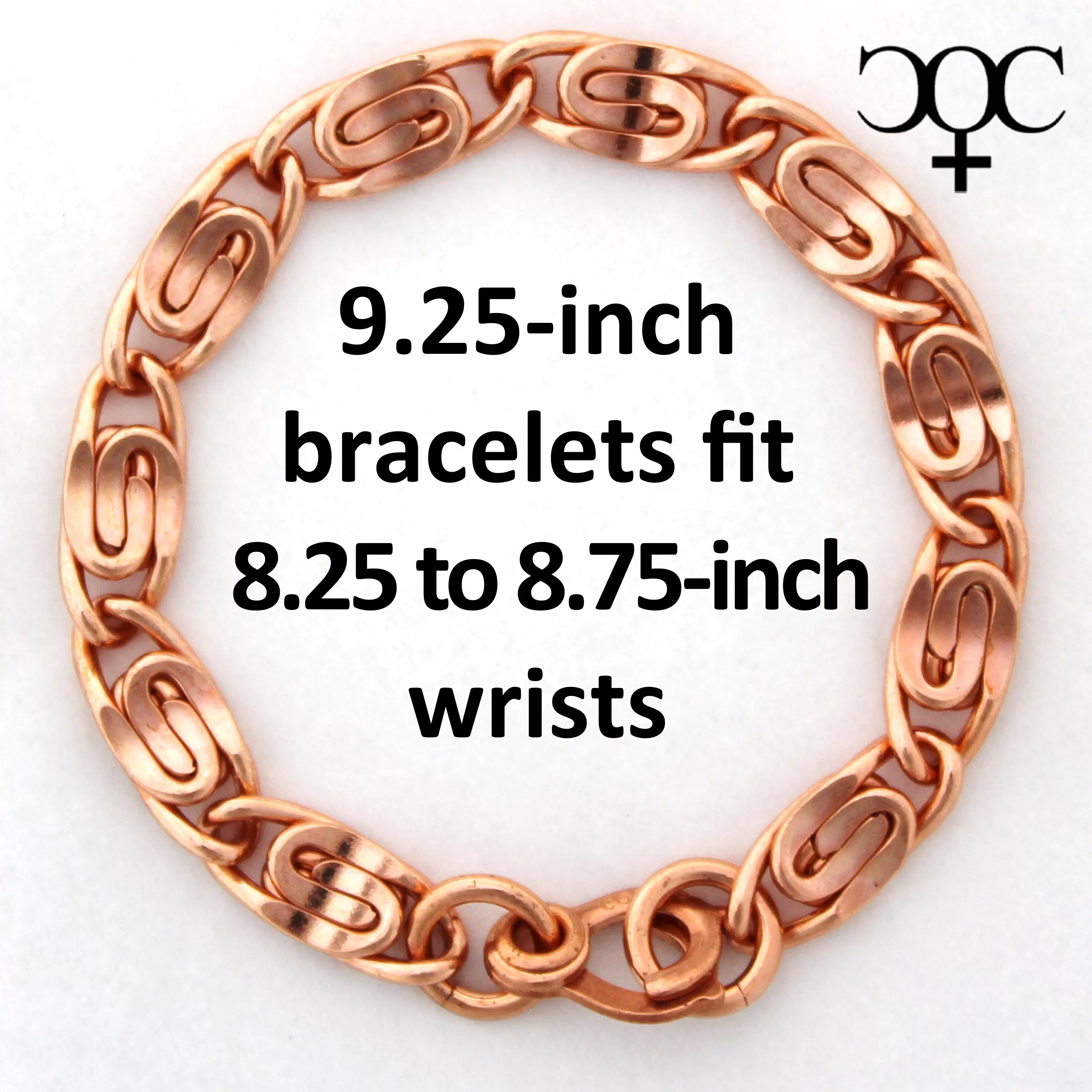 Solid Copper Bracelet Chain Heavy Celtic Scroll Chain Bracelet Copper Bracelet Chain 7.25mm Scroll Chain Bracelet For Men And Women