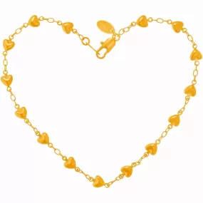 Solid Heart Link Anklet