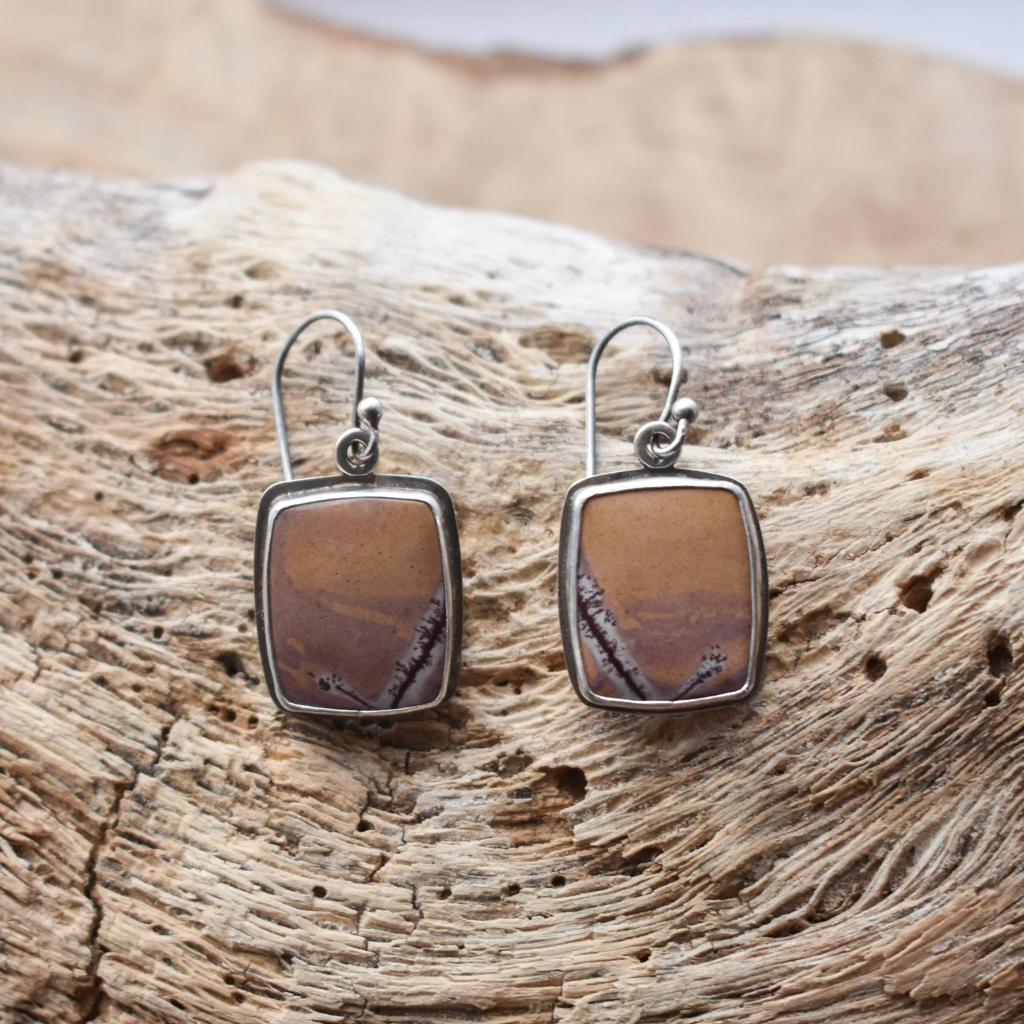 Sonora Jasper Earrings - Earthy Jasper Drop Earrings - Silversmth Earrings