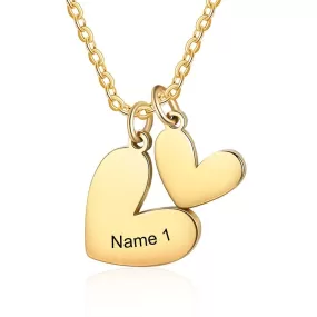 Stainless Steel 1 Name Customized Heart Necklace