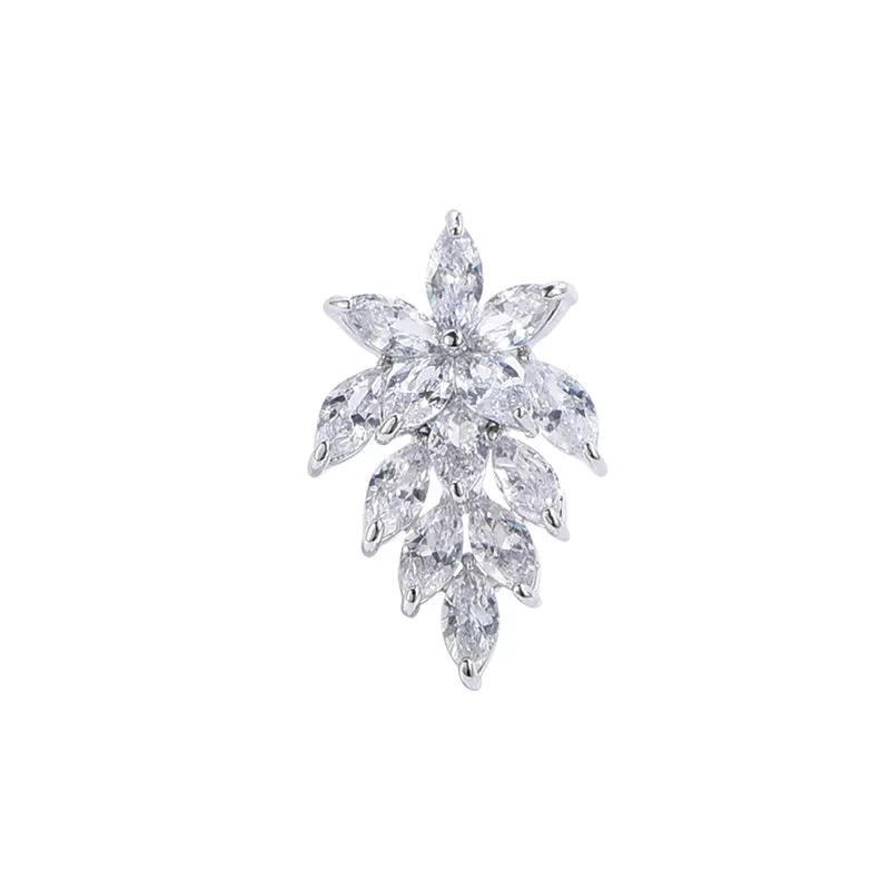 Sterling Silver Brooch Cubic Zirconia For Women