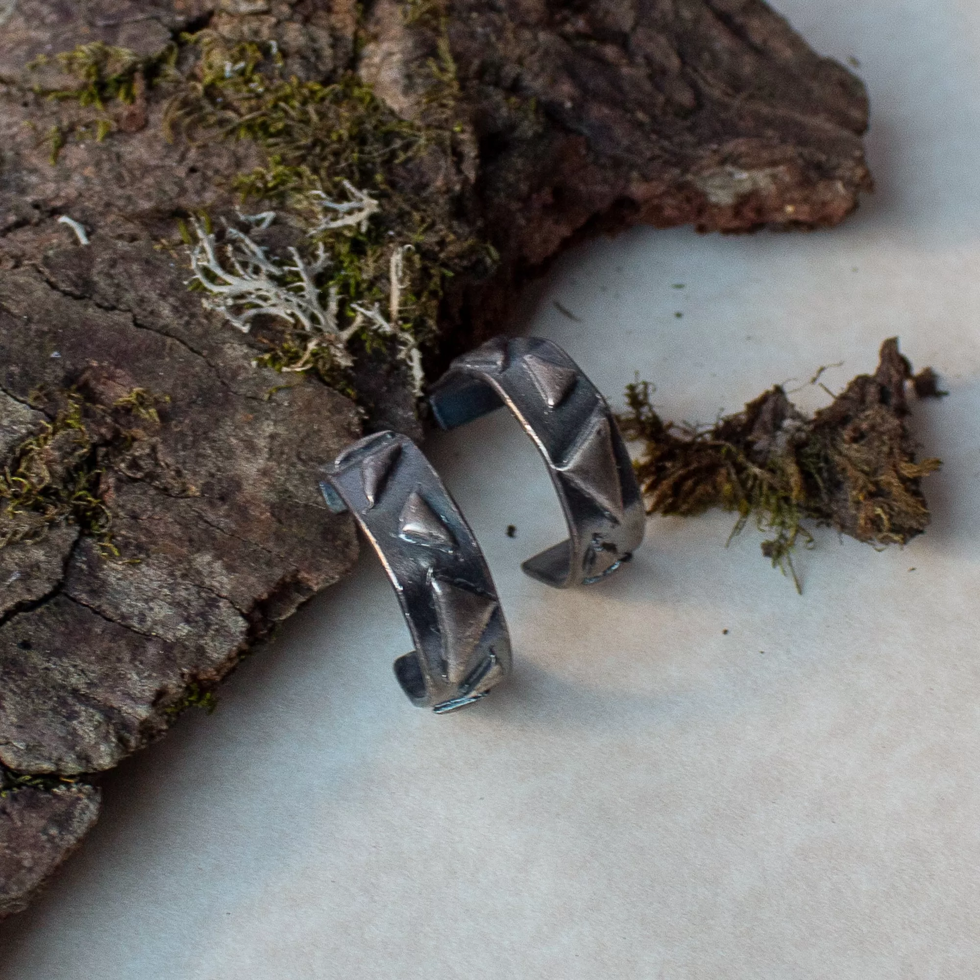 Sterling silver hoop earrings, small hoops