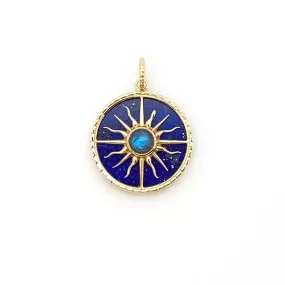 Sun on lapis pendant