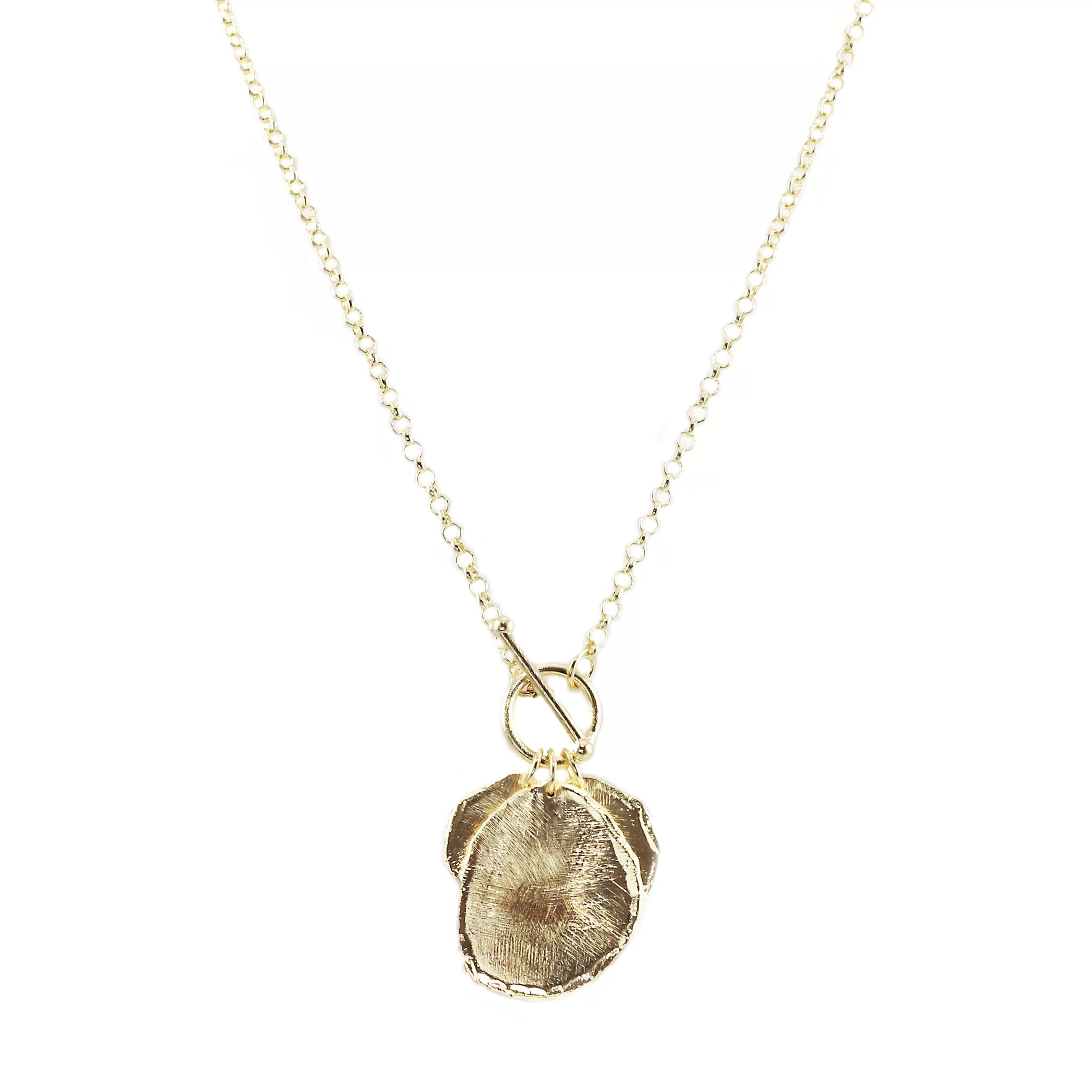 Suz Textured Coin Necklace