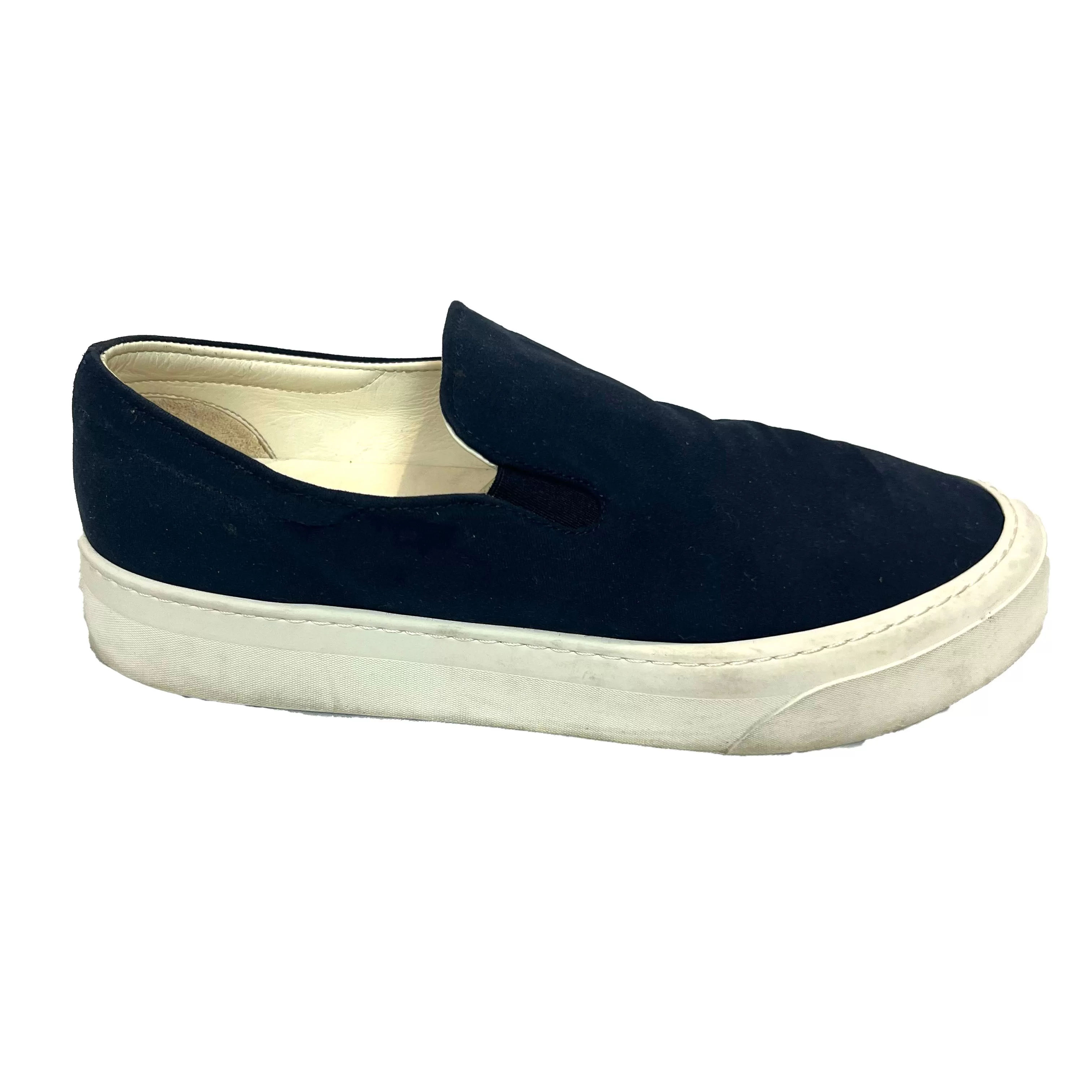 The Row 675 Navy Canvas Marie H Slip-On Sneakers 37.5