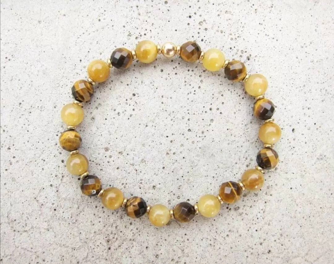 Tiger Eye, Cat's Eye Energy Mala Bracelets