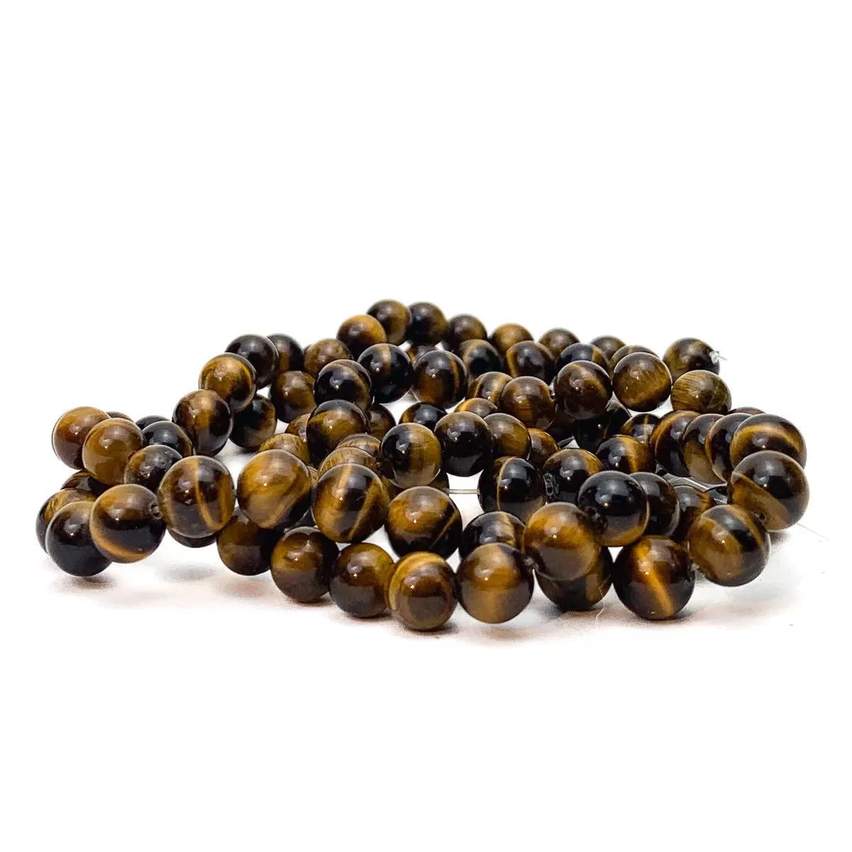 Tiger's Eye 9mm Smooth Rounds Bead Strand