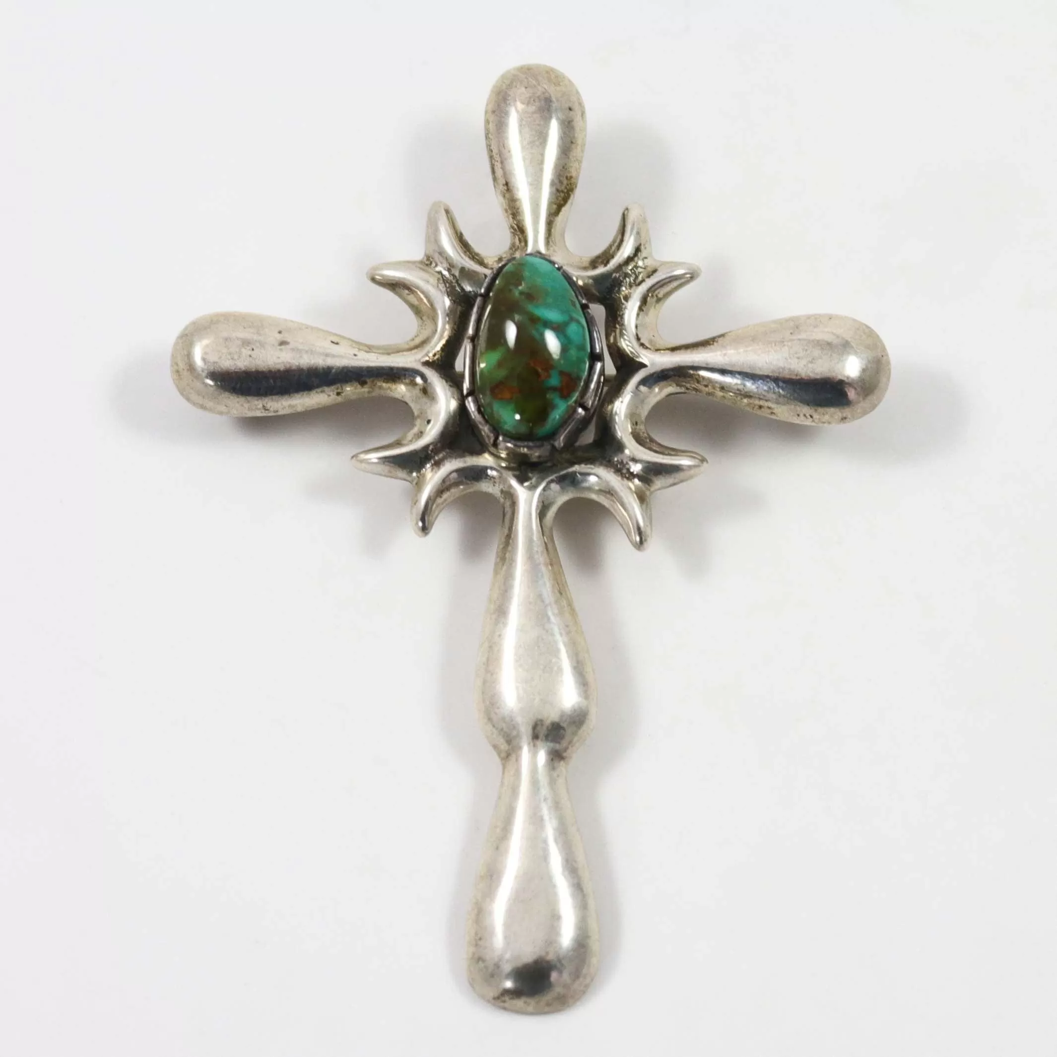 Turquoise Cross Pin and Pendant