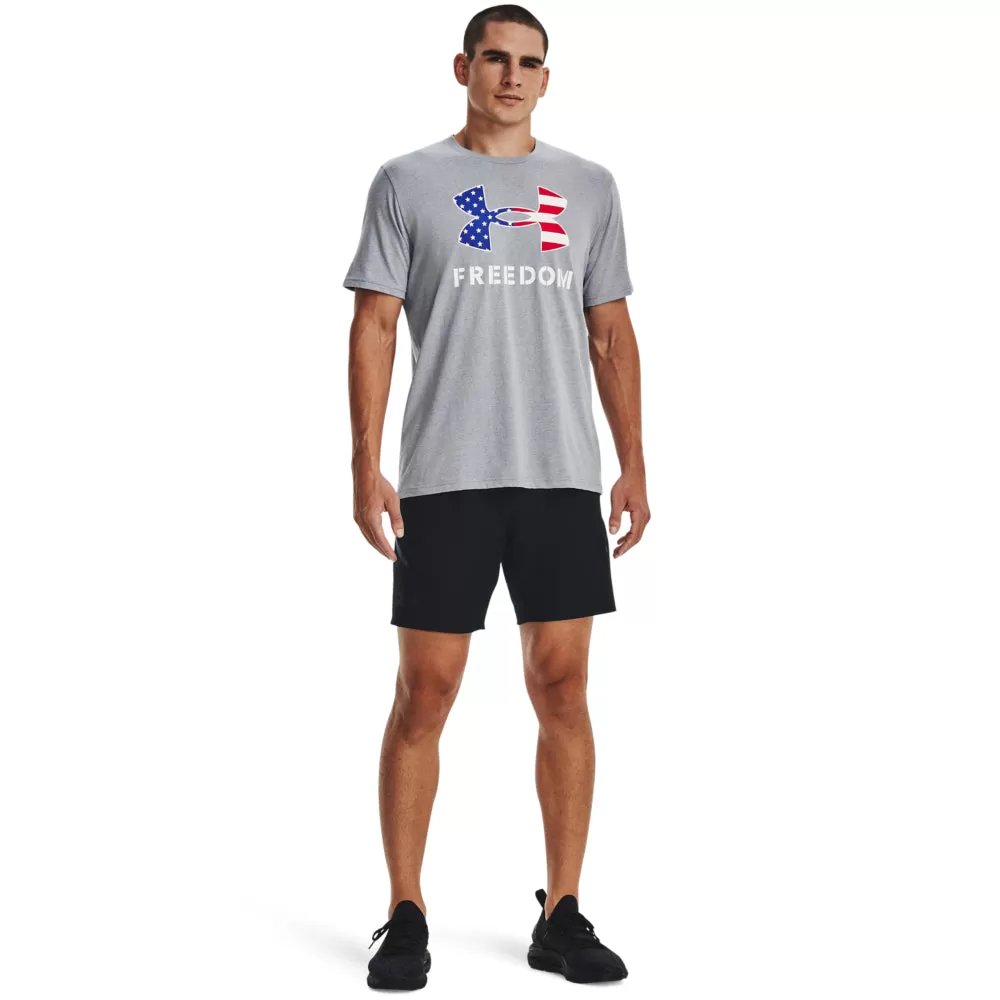 'Under Armour' Men's Freedom Logo T-Shirt - Steel Light Heather