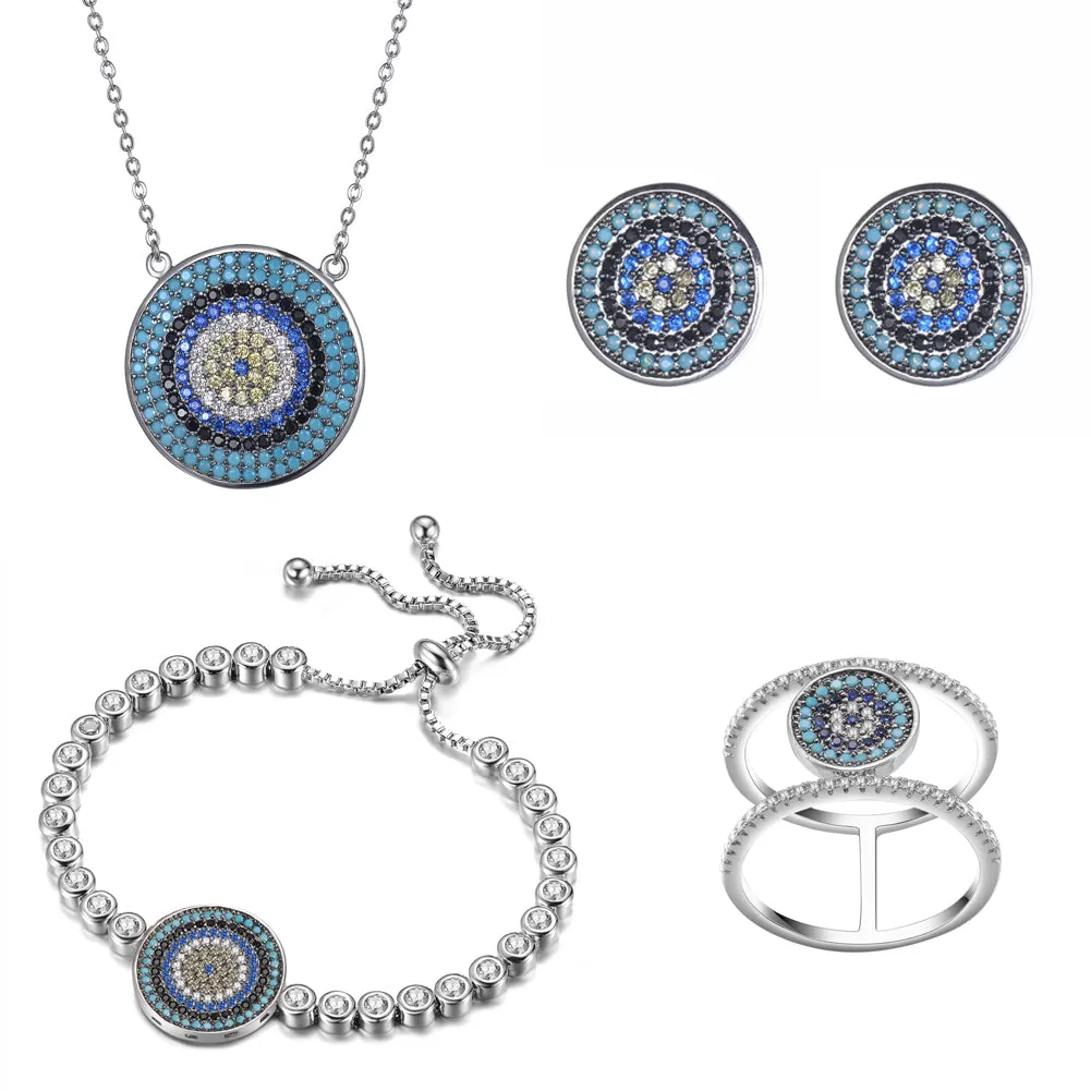 Women's Fashion CZ Evil eye Jewelry Sets